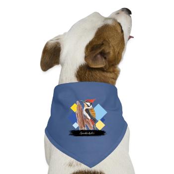 JvG Specht "Spechtakulär" - Hunde-Bandana Dreieckstuch - Taubenblau - Vorne