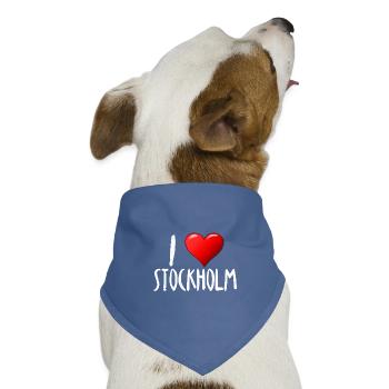 I Love Stockholm - Hunde-Bandana Dreieckstuch - Taubenblau - Vorne