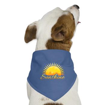Sonnenschein - Hunde-Bandana Dreieckstuch - Taubenblau - Vorne
