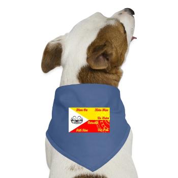 Marquesan Flagge - Personalisiert - Hunde-Bandana Dreieckstuch - Taubenblau - Vorne