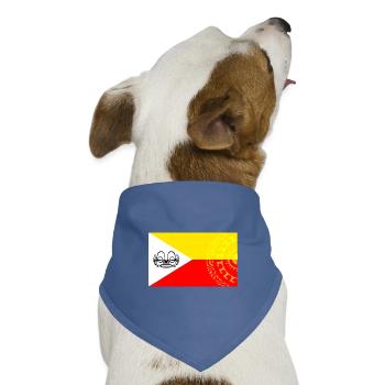 Marquesan Flagge - Personalisiert 1 - Hunde-Bandana Dreieckstuch - Taubenblau - Vorne