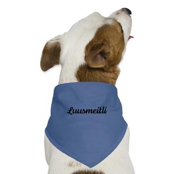 Luusmeitli | Schweizerdeutsch Kind Mädchen Teenie - Hunde-Bandana Dreieckstuch - Taubenblau - Vorne