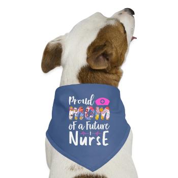 Mutter Geschenkidee für Muttertag Beste Mutter - Hunde-Bandana Dreieckstuch - Taubenblau - Vorne