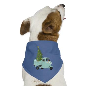Weihnachtslieferung - Hunde-Bandana Dreieckstuch - Taubenblau - Vorne