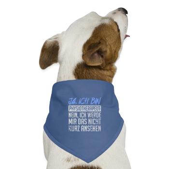 Physiotherapeut Kurz Ansehen Lustiges - Hunde-Bandana Dreieckstuch - Taubenblau - Vorne