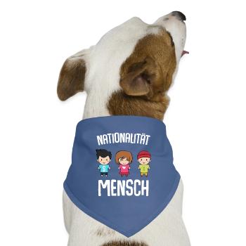 Nationalität Mensch Antirassismus Liebe Geschenk - Hunde-Bandana Dreieckstuch - Taubenblau - Vorne