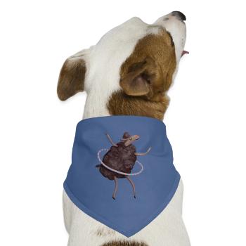 Schaf Hula hup - Hunde-Bandana Dreieckstuch - Taubenblau - Vorne