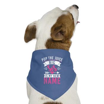 Big Sister Gift - Hunde-Bandana Dreieckstuch - Taubenblau - Vorne