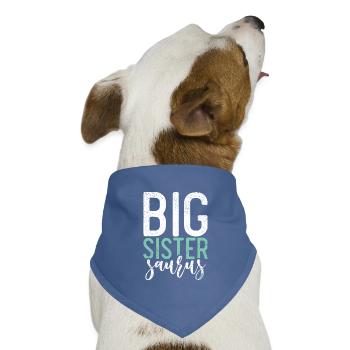 Big Sister Gift - Hunde-Bandana Dreieckstuch - Taubenblau - Vorne