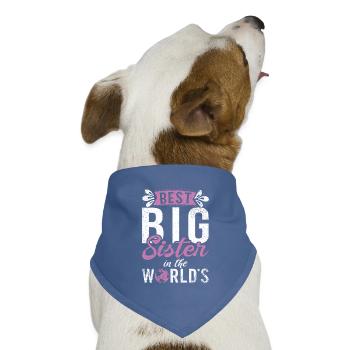 Big Sister Gift - Hunde-Bandana Dreieckstuch - Taubenblau - Vorne