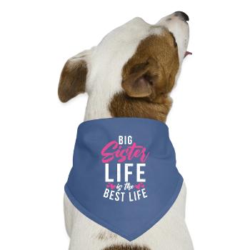 Big Sister Gift - Hunde-Bandana Dreieckstuch - Taubenblau - Vorne