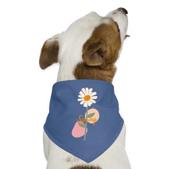 Beautiful Flower Spring Design - Hunde-Bandana Dreieckstuch - Taubenblau - Vorne