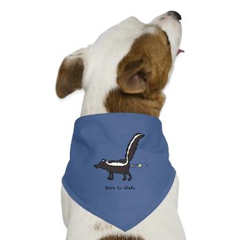 born to stink - Hunde-Bandana Dreieckstuch - Taubenblau - Vorne