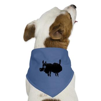 Wildschwein - Hunde-Bandana Dreieckstuch - Taubenblau - Vorne