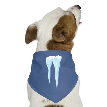 Eiszapfen - Hunde-Bandana Dreieckstuch - Taubenblau - Vorne