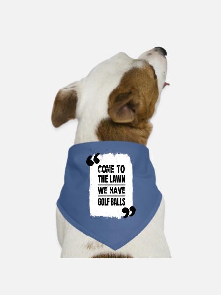golfbag funny golflover geek golf ball golfking - Hunde-Bandana Dreieckstuch - Taubenblau