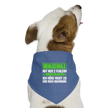 Realschule abgeschlossen Realschulabschluss - Hunde-Bandana Dreieckstuch - Taubenblau - Vorne