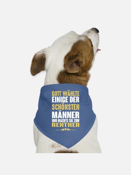 Rentner - Rentner - Hunde-Bandana Dreieckstuch - Taubenblau