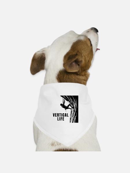Vertical Life Kletterer Steilwand Design - Hunde-Bandana Dreieckstuch - Weiß