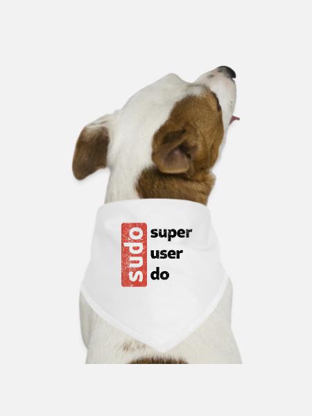 superuser do - Hunde-Bandana Dreieckstuch - Weiß