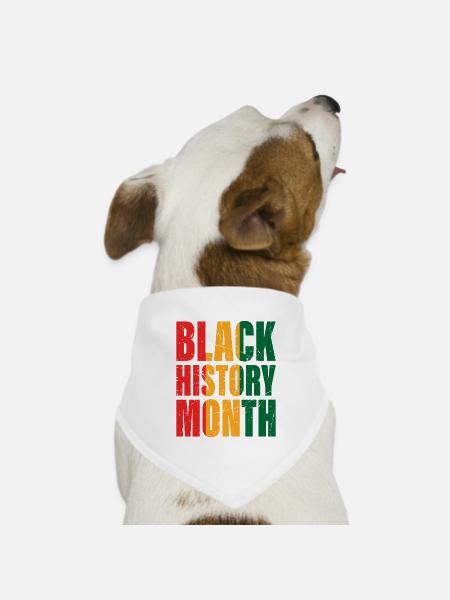 Black History Month - Hunde-Bandana Dreieckstuch - Weiß