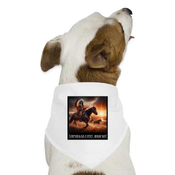 Kunst der amerikanischen Ureinwohner - Hunde-Bandana Dreieckstuch - Weiß - Vorne