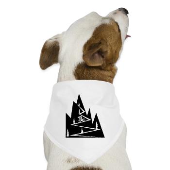 Mountainbike Sport Fahrrad - Hunde-Bandana Dreieckstuch - Weiß - Vorne