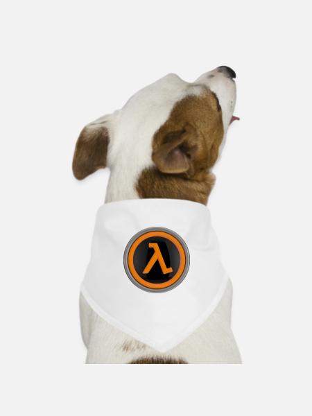 Lambda-Logo - Hunde-Bandana Dreieckstuch - Weiß