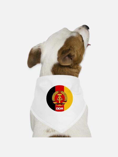 DDR - Hunde-Bandana Dreieckstuch - Weiß