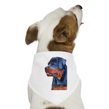 rottweiler - F - Hunde-Bandana Dreieckstuch - Weiß - Vorne