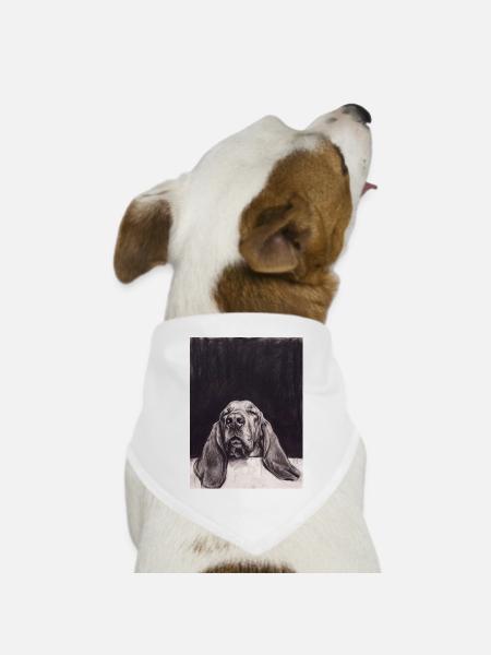 Sleeping Dog - Hunde-Bandana Dreieckstuch - Weiß