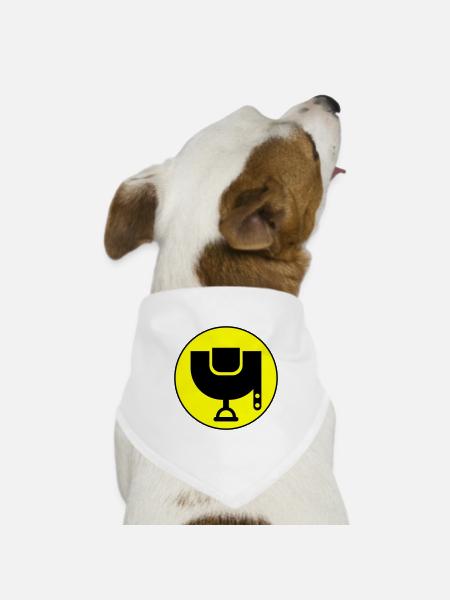 Sattel Symbol - Hunde-Bandana Dreieckstuch - Weiß