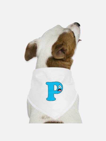 P - Hunde-Bandana Dreieckstuch - Weiß