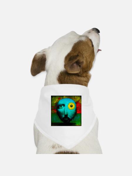 Surreal 03 - Hunde-Bandana Dreieckstuch - Weiß
