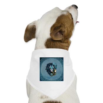 Der majestätische Löwenkopf - Hunde-Bandana Dreieckstuch - Weiß - Vorne