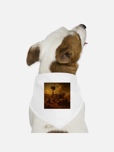 Das Ende der Welt - Hunde-Bandana Dreieckstuch - Weiß