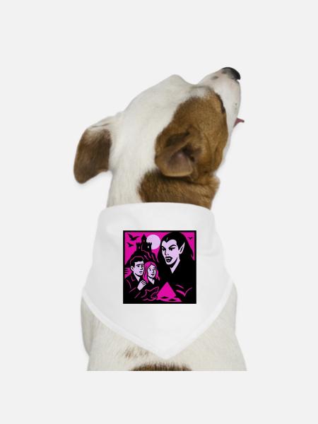 Vampir Gräfin - Hunde-Bandana Dreieckstuch - Weiß