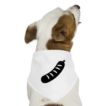 Wurst Grillwurst Würstchen grillen Geschenk - Hunde-Bandana Dreieckstuch - Weiß - Vorne