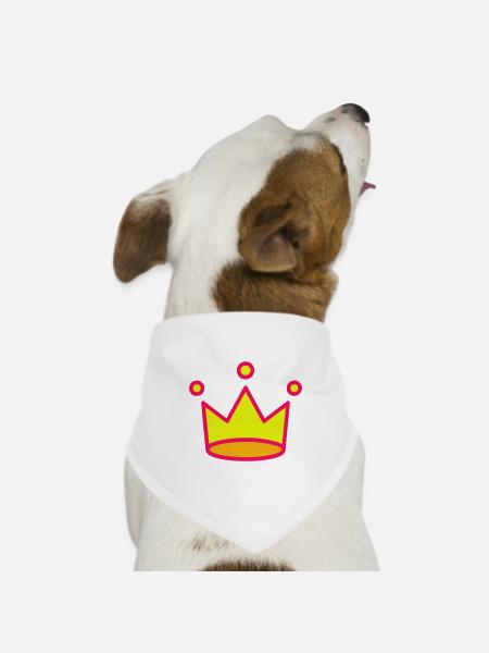 Crown Icon - Hunde-Bandana Dreieckstuch - Weiß