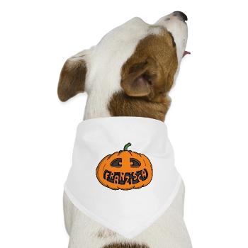 Franzisca Halloween Kürbis - Hunde-Bandana Dreieckstuch - Weiß - Vorne