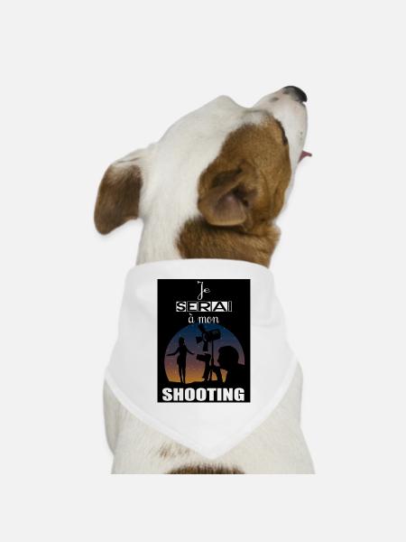 Ich werde schießen - Hunde-Bandana Dreieckstuch - Weiß