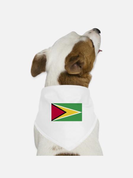 Guyana National Flagge - Hunde-Bandana Dreieckstuch - Weiß