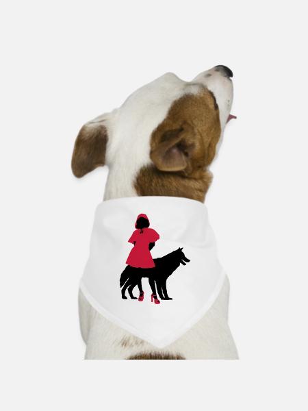 Rotkäppchen - Hunde-Bandana Dreieckstuch - Weiß