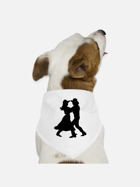 Tanz country - Hunde-Bandana Dreieckstuch - Weiß