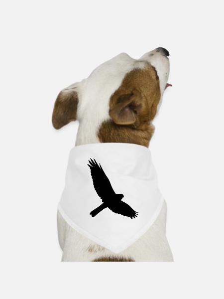 Falke - Hunde-Bandana Dreieckstuch - Weiß