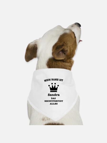 SANDRA - Hunde-Bandana Dreieckstuch - Weiß