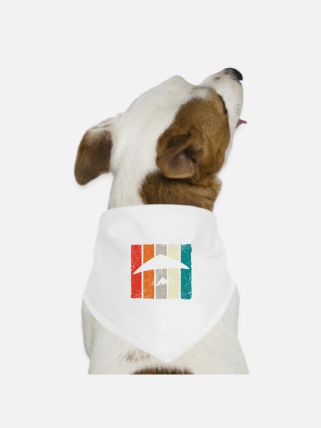 Hangglider Gleiter Drachenflieger Drache - Hunde-Bandana Dreieckstuch - Weiß