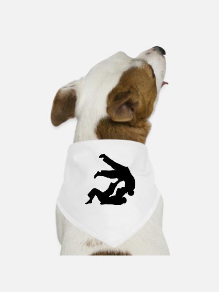 Brazilian Jiu-Jitsu BJJ - Hunde-Bandana Dreieckstuch - Weiß