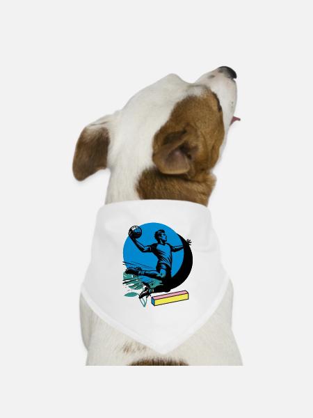 Handball Handballer - Hunde-Bandana Dreieckstuch - Weiß