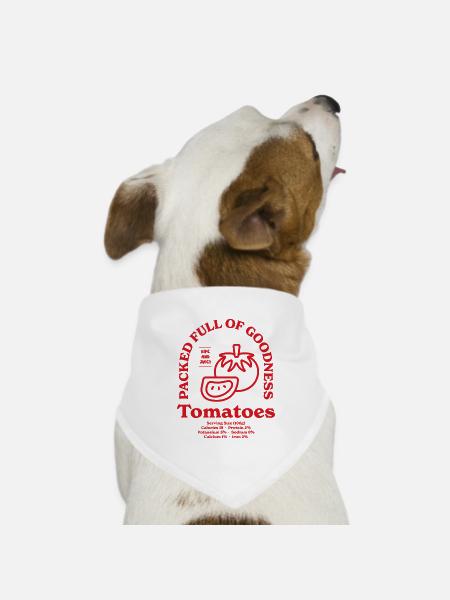 Tomaten Nährwert - Hunde-Bandana Dreieckstuch - Weiß